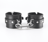 Love In Leather Sheepskin Lined Bondage Wrist Cuffs - Default Title - Cuffs And Restraints